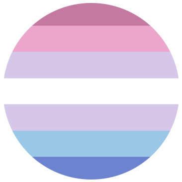 The Bigender Pride Flag is glazed behind glass and set in a silver setting....